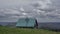 Lonely hut with green roof in black forest