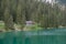 Lonely hut at lake Soiernsee