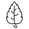 Lonely leaf icon, outline style