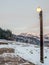 Lonely light pole in Shirakawa village