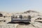 lonely living room couch in large desert environment immersion entertainment movie concept 3D illustration