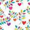 Lonely love leaf seamless pattern