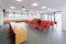 Lonely man in empty conference room, concept