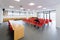 Lonely man in empty conference room, concept