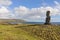 Lonely moai, Ahu Tahai, Easter Island, Chile