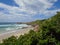 Lonely paradise clear water beach with vegetation