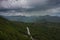 Lonely road in Montenegro mountains