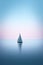 Lonely Sailboat in the Vast Ocean Artistic Poster