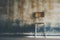 Lonely Seat in Desolate Space: An empty chair in an abandoned room, against an old wall, evoking a mood of profound