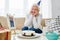 Lonely Senior Woman Celebrating Birthday