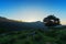 Lonely tree at sunset and Lekanda peak