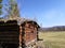 Lonely very old wooden house