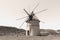 A lonely windmill in the Almeria countryside