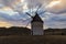 A lonely windmill in the Almeria countryside