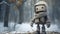 Lonely Winter Robot In The Forest: A Social Media Portraiture