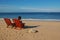 Lonely woman on the beach