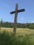 Lonely wooden cross
