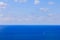 Lonely yacht in the Mediterranean Sea, the bird\'s-eye view