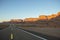 Lonesome high desert highway in the Southwest USA