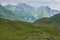 Lonesome mountain landscape in the alps.