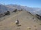 Lonesome rider in the Andes mountains