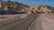 Lonesome street through Death Valley in California