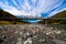 Long alpine bridge - New Zealand