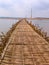 Long bamboo bridge from Kampong