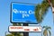 LONG BEACH, CALIFORNIA - 18 OCT 2023: Closeup of the Queen City Inn sign on Pacific Coast Highway, PCH