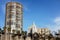 LONG BEACH, CALIFORNIA - 21 FEB 2015: International Tower and Villa Riviera Seen From Shoreline Village