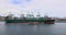 Long Beach California barge container ship cargo port 4K