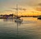 Long Beach California Shoreline marina sunset sailboat