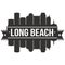 Long Beach California United States Of America USA Icon Vector Art Design Skyline Flat City Silhouette Editable Template