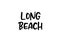 Long Beach city handwritten typography word text hand lettering. Modern calligraphy text. Black color