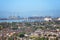 Long Beach harbor and biggest shipping port of US