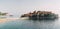 Long beach leading to the island of Sveti Stefan