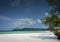 Long beach in tropical paradise koh rong island cambodia