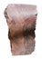 Long big vertical  monument of polished  red  granite stone isolated