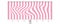 Long billboard with curved wavy lines. Pink pattern with flowing stripes. Optical minimalistic background. Vector