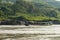 Long boat on Mekong river, Laos