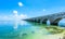 Long Bridge at Florida Key\'s - Historic Overseas Highway And 7 Mile Bridge to get to Key West, Florida, USA