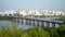 Long bridge over river in sunny day, travel diversity