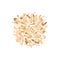 long brown rice grains. Vector illustration. For culinary, cafe,