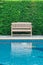 Long chair decorate swimming pool