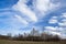 Long cirrus clouds skyscape
