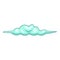 Long cloud icon, cartoon style