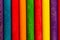 Long colored wooden cylinders