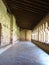 Long corridor of the abbey of Saint Pierre de Moissac in the south west of France