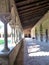 Long corridor of the abbey of Saint Pierre de Moissac in the south west of France