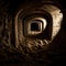 Long dark tunnel - ai generated image